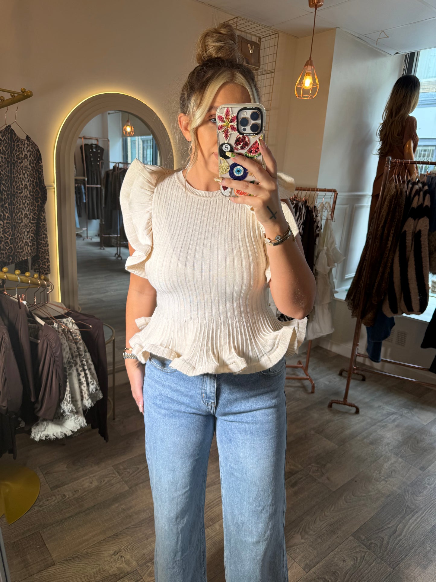 Frilly Cream Jumper