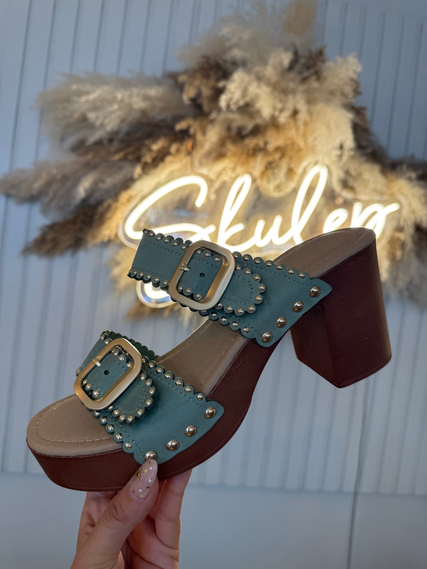 Green & Gold Clogs