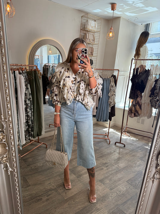 Leopard Frill Blouse