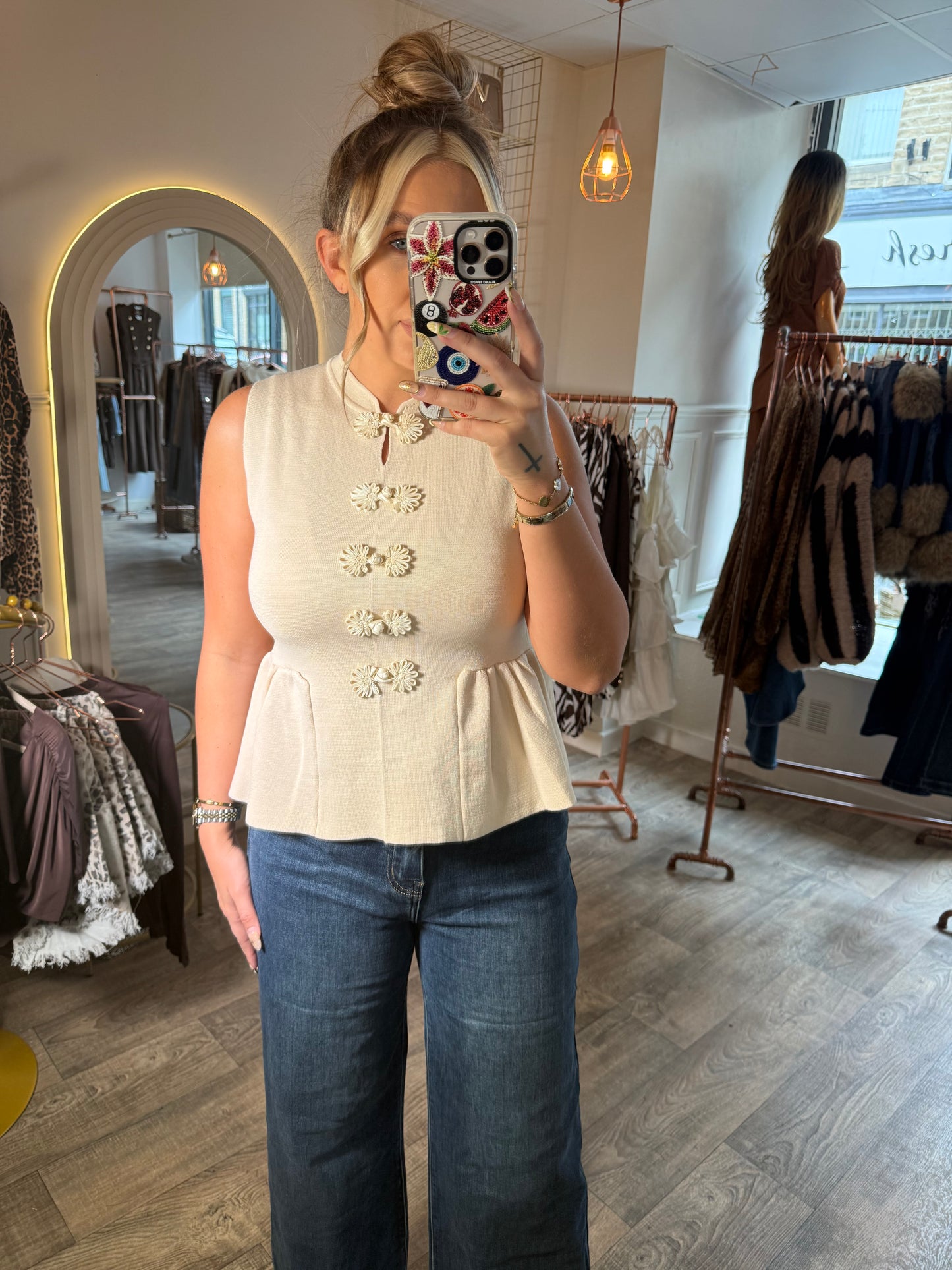 Peplum waistcoat Jumper