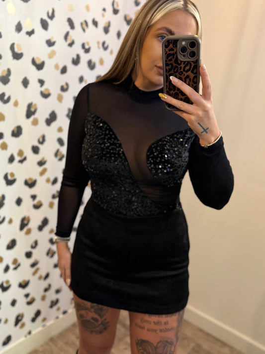 Mesh Sequin Bodysuit