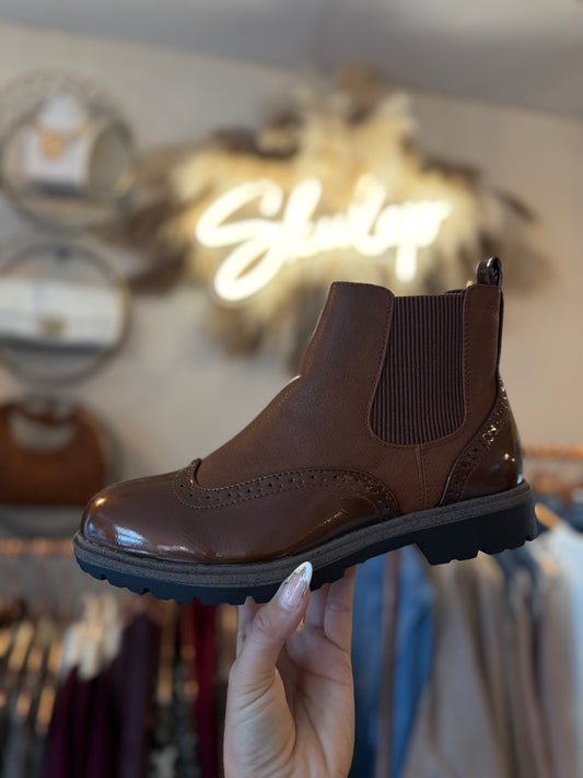 Tan & Metallic Boots