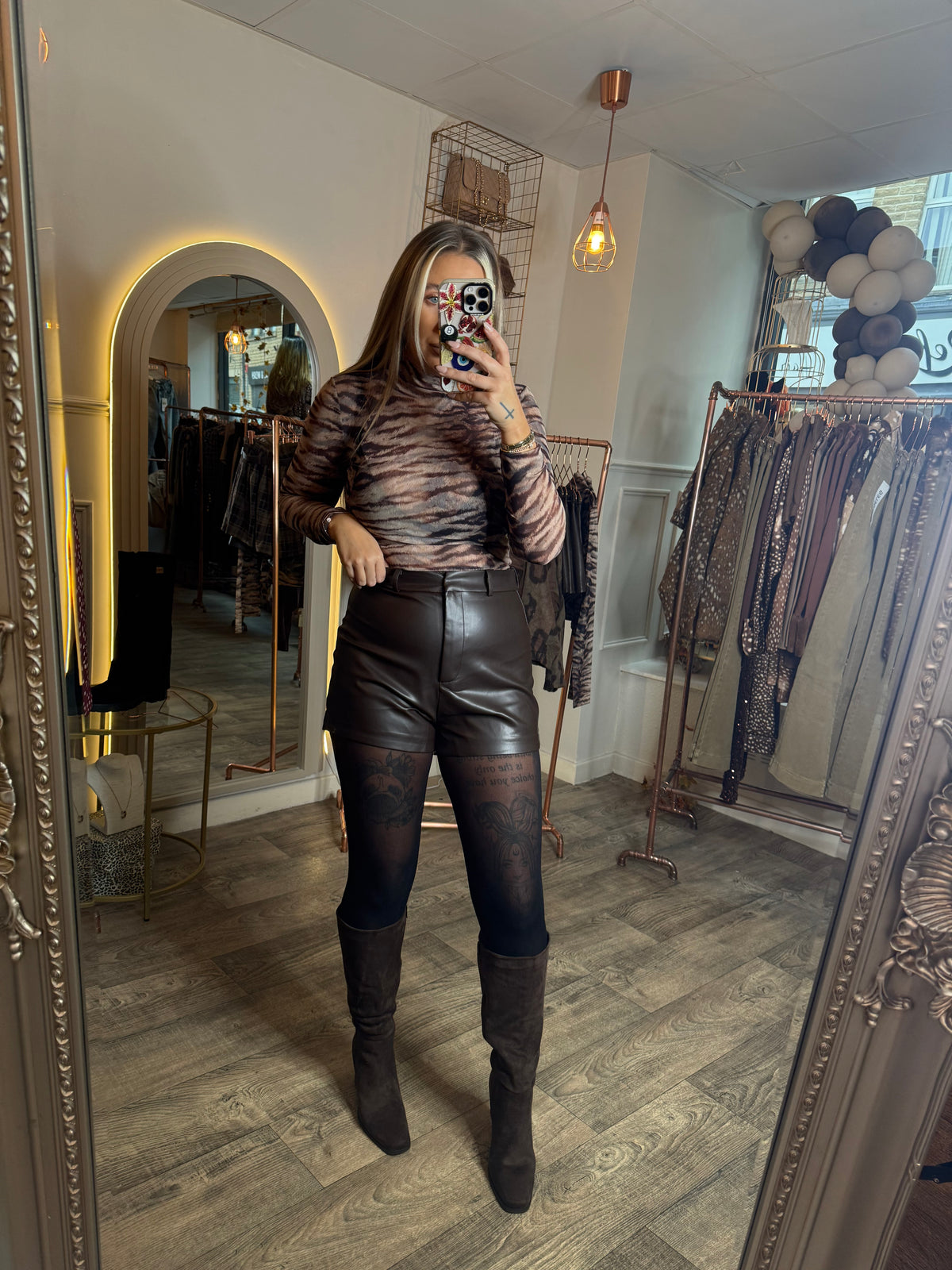 Tiger Mesh Top