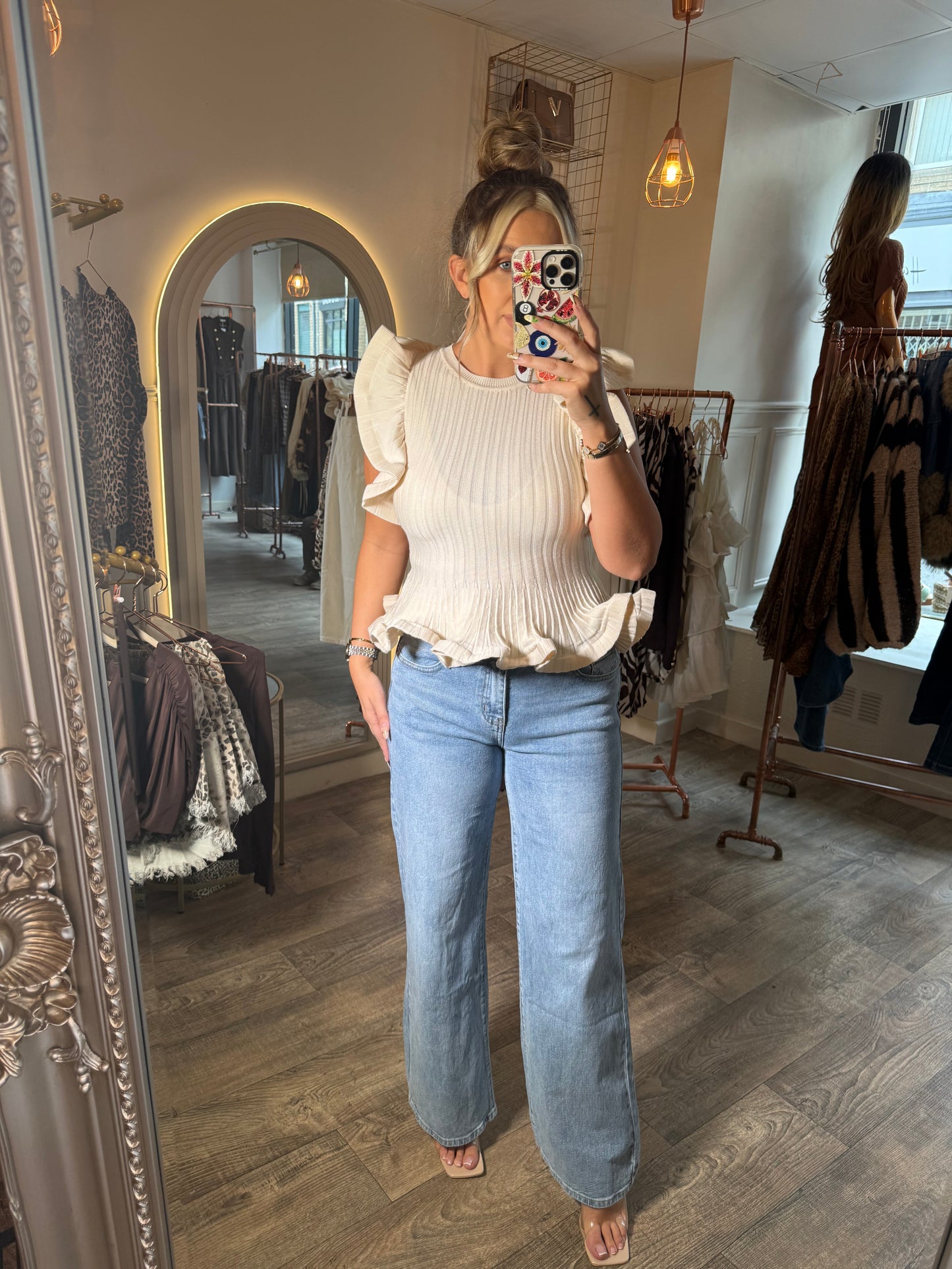 Frilly Cream Jumper