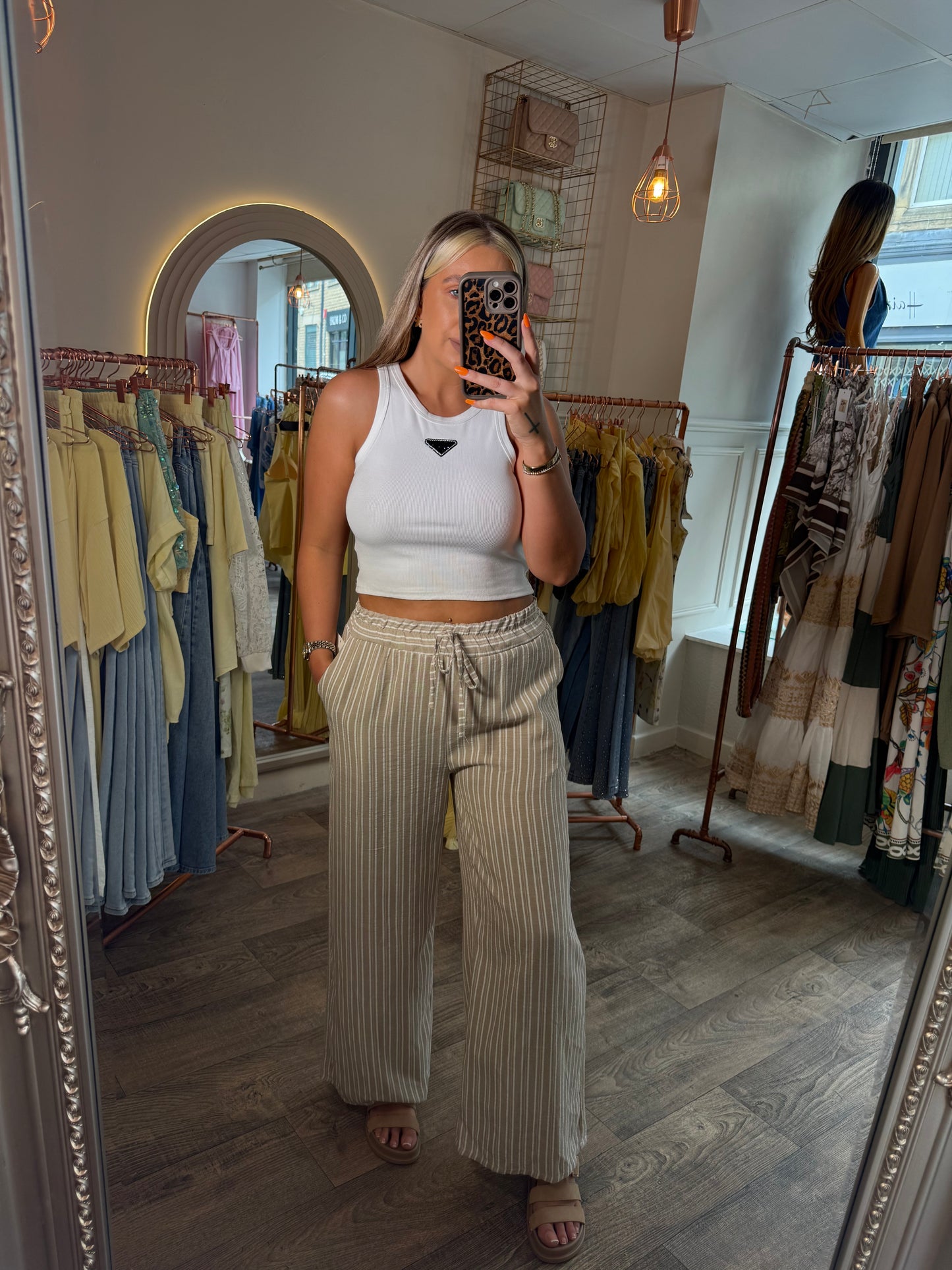 Stripe Linen Pants 2 Colours