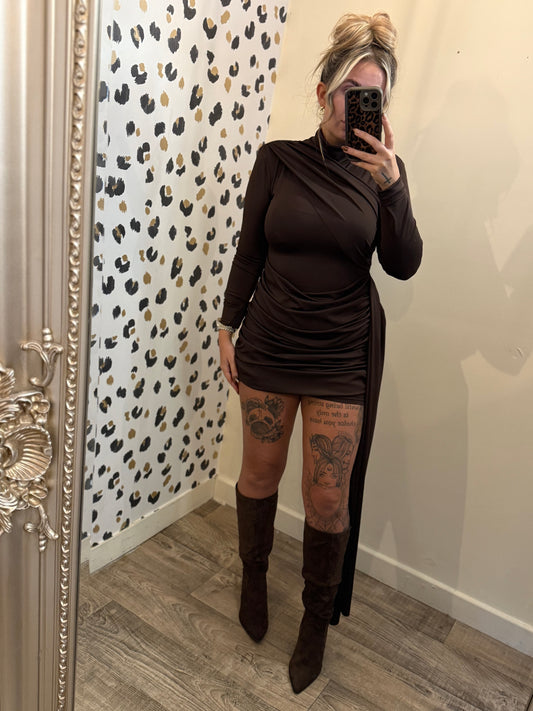 Chocolate Sash Dress