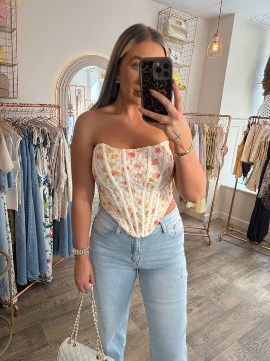 Floral Boobtube Corset