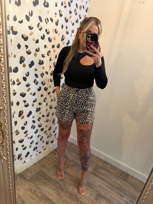 Black cutout bodysuit