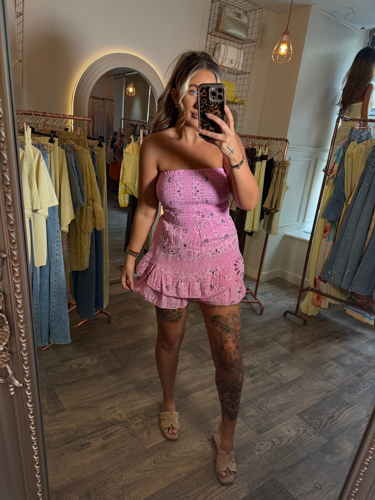 BANDANA Cheesecloth Playsuits 4 Colours