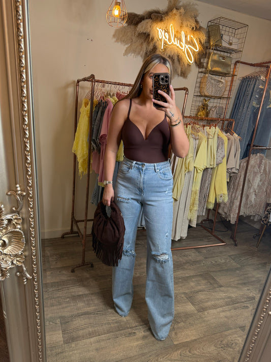 The SKIMS Bodysuit Chocolate