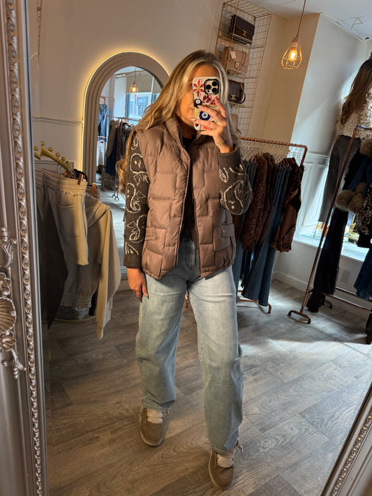 Brown Puffa Gilet