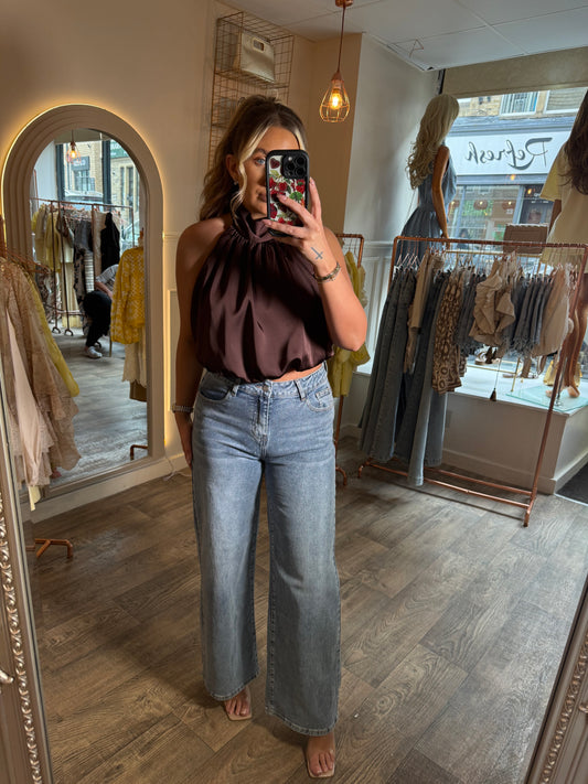 Chocolate Silk Tye Top