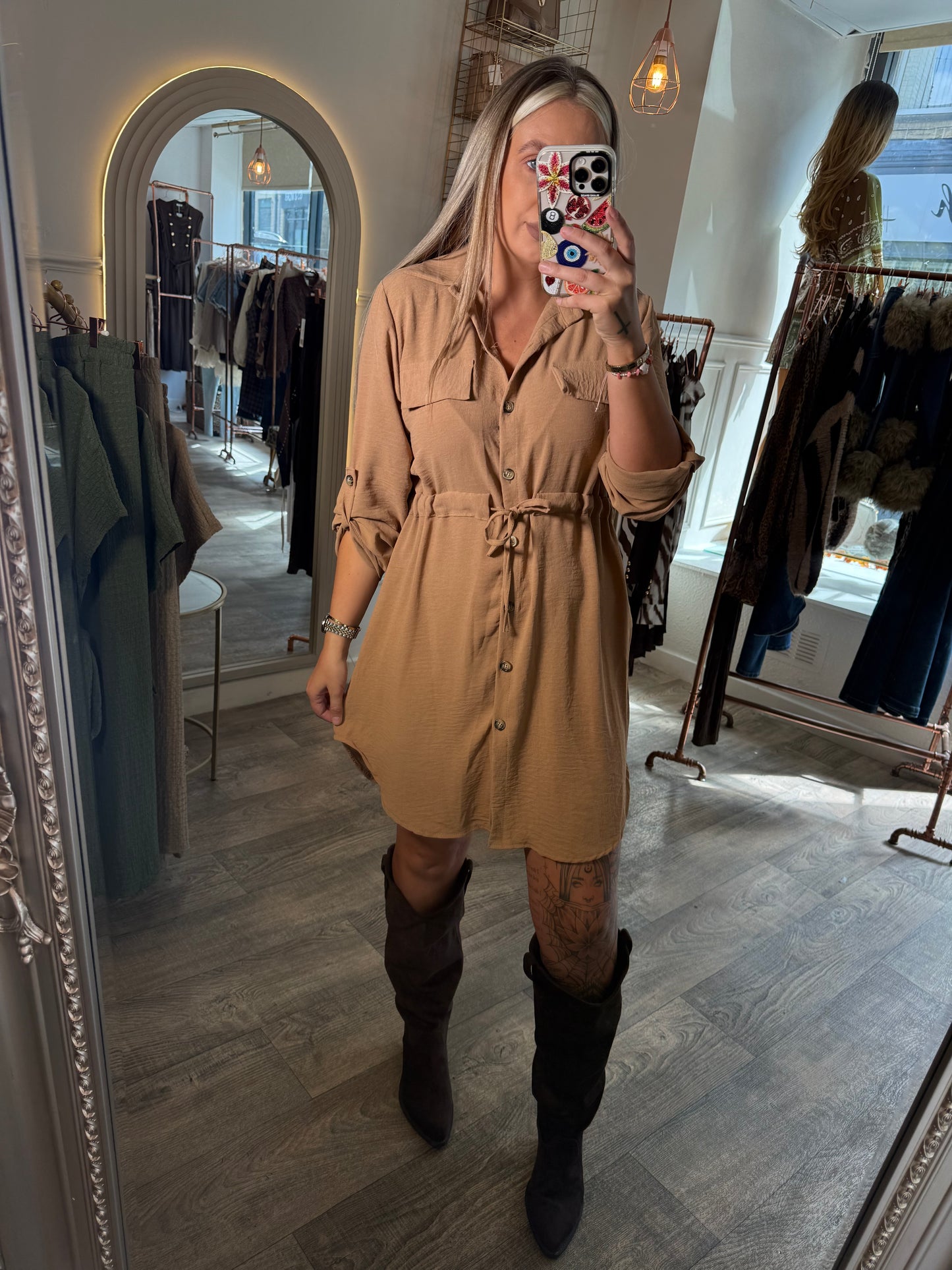 Tye Shirt Dress 2 Colours