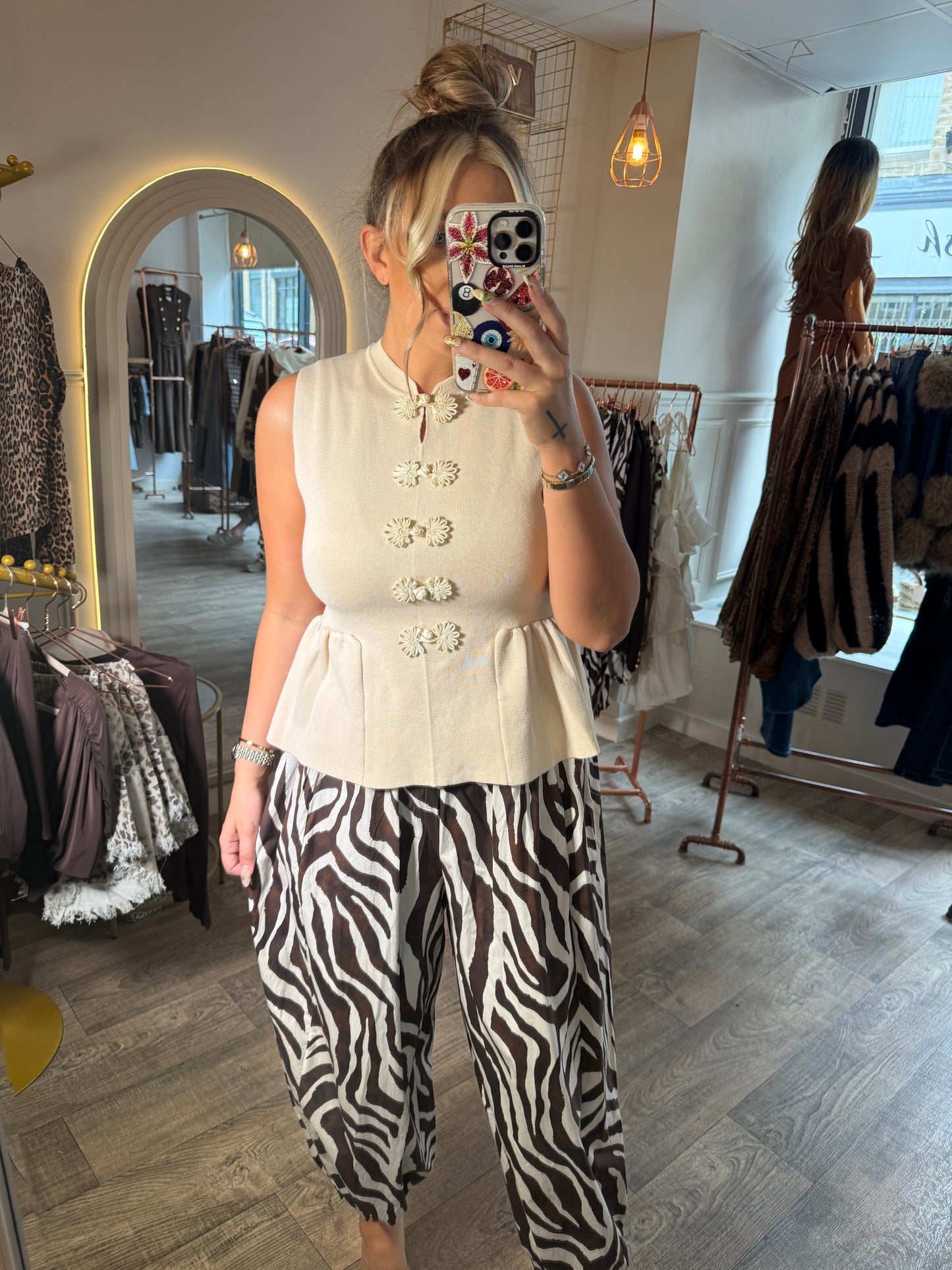 Peplum waistcoat Jumper