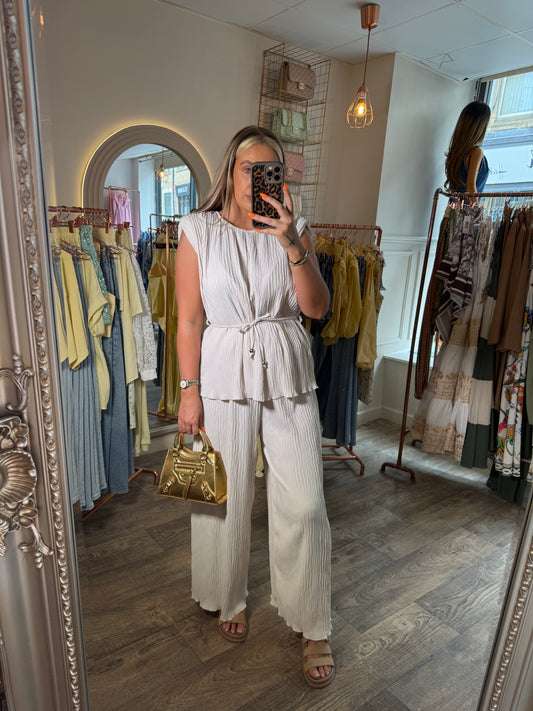 Pleat Pant Sets