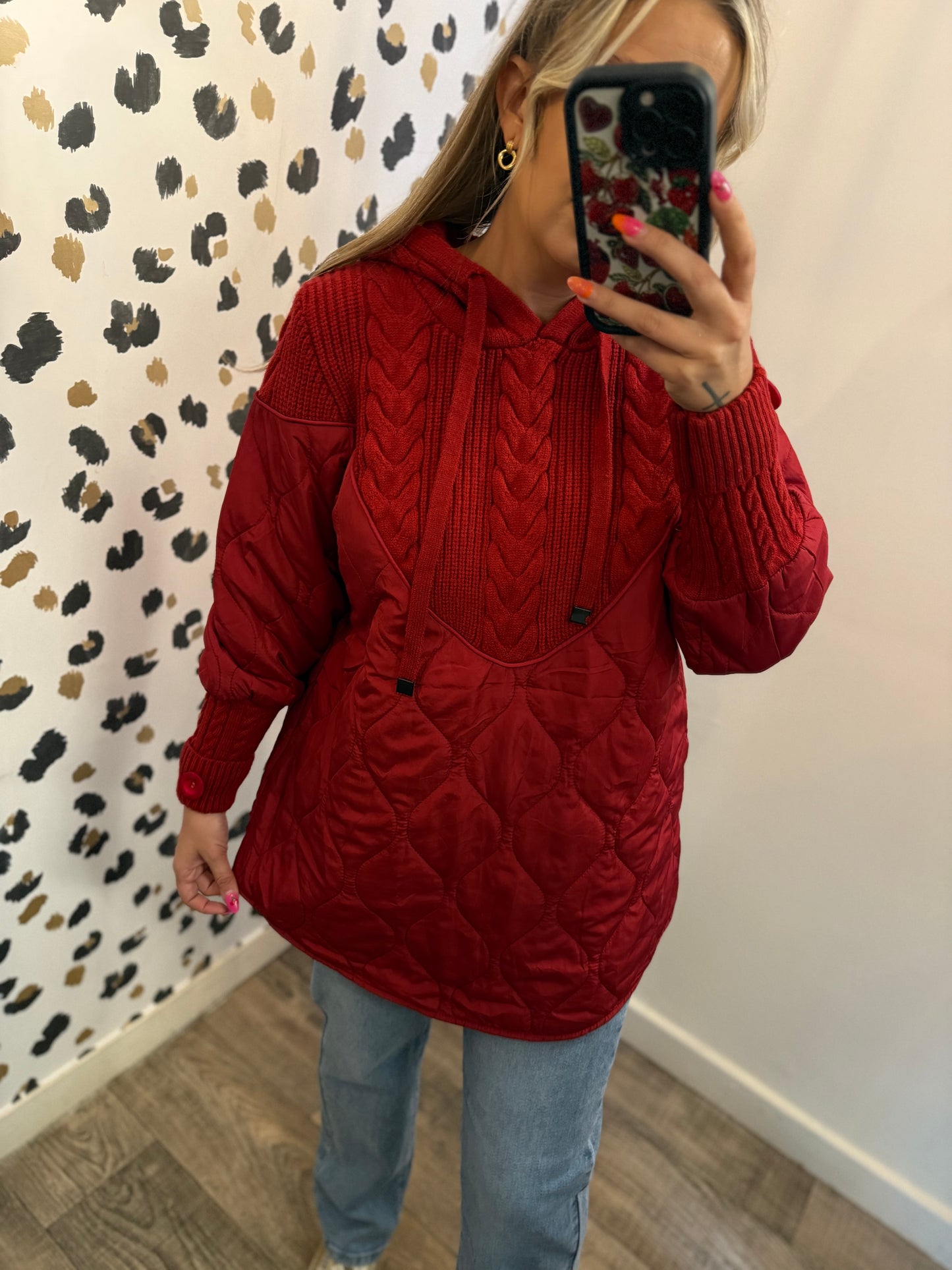 Knit Quilted Hoodies 3 Colours