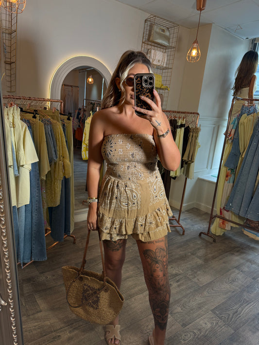 BANDANA Cheesecloth Playsuits 4 Colours