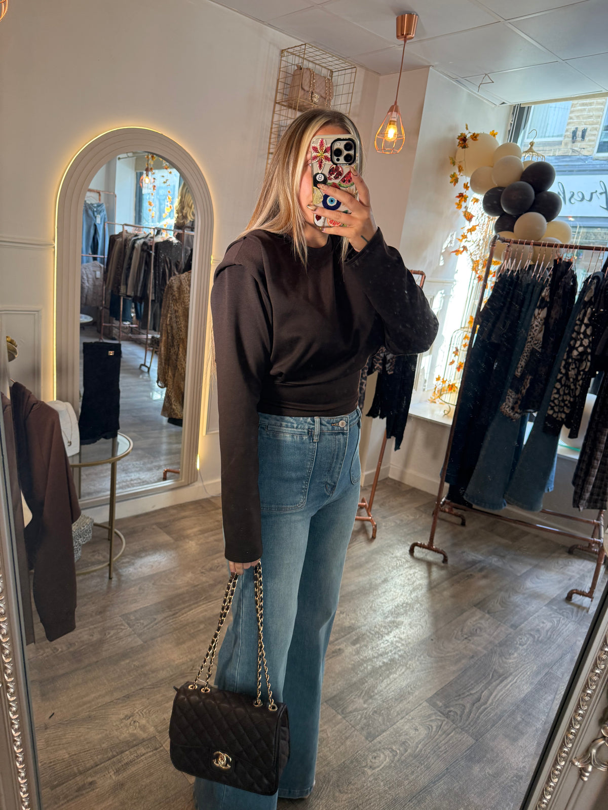 Padded Shoulder Jumper 2 Colours