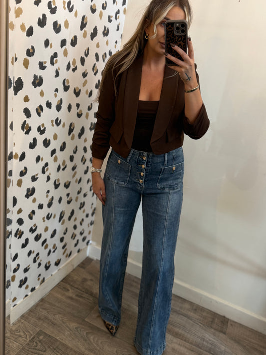 Chocolate 3/4 Blazer