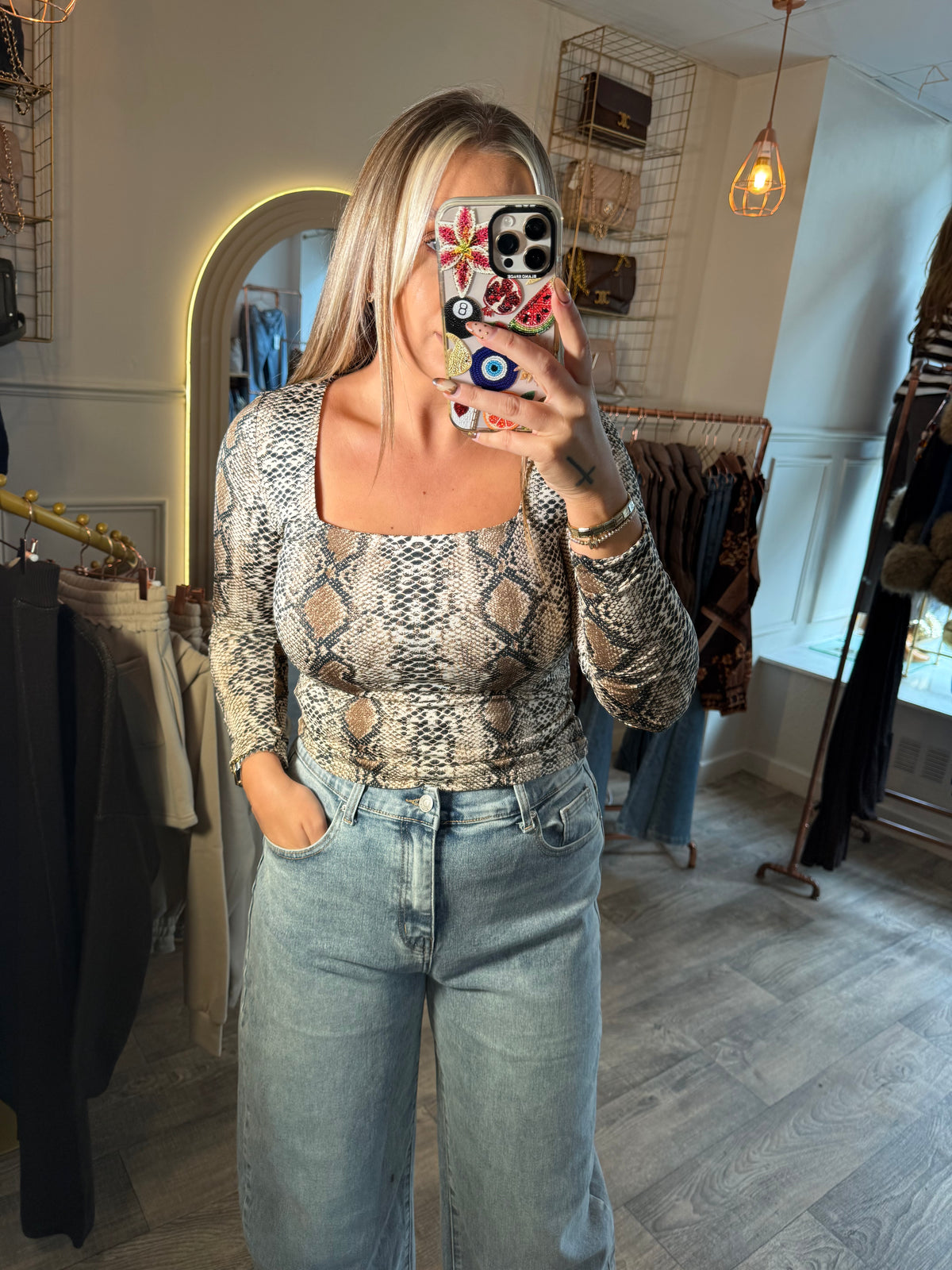 Snake Long Sleeve Top