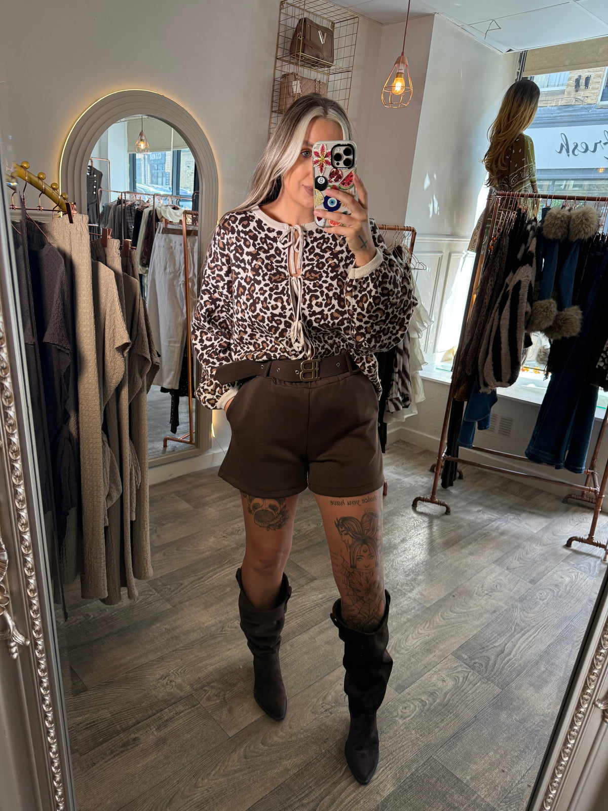 Bow Tye Leopard Jumper