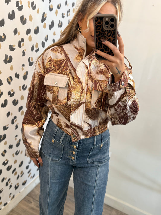 LUXE Bronze Bomber Jacket