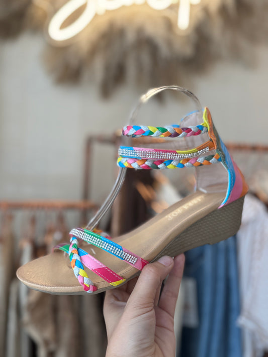 Multicoloured Strap Sandal