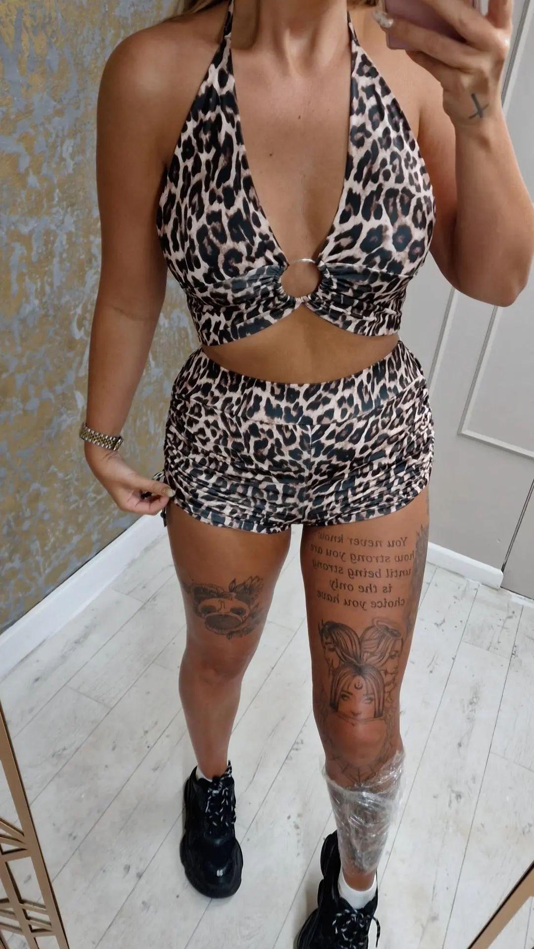 Leopard Print Short Set