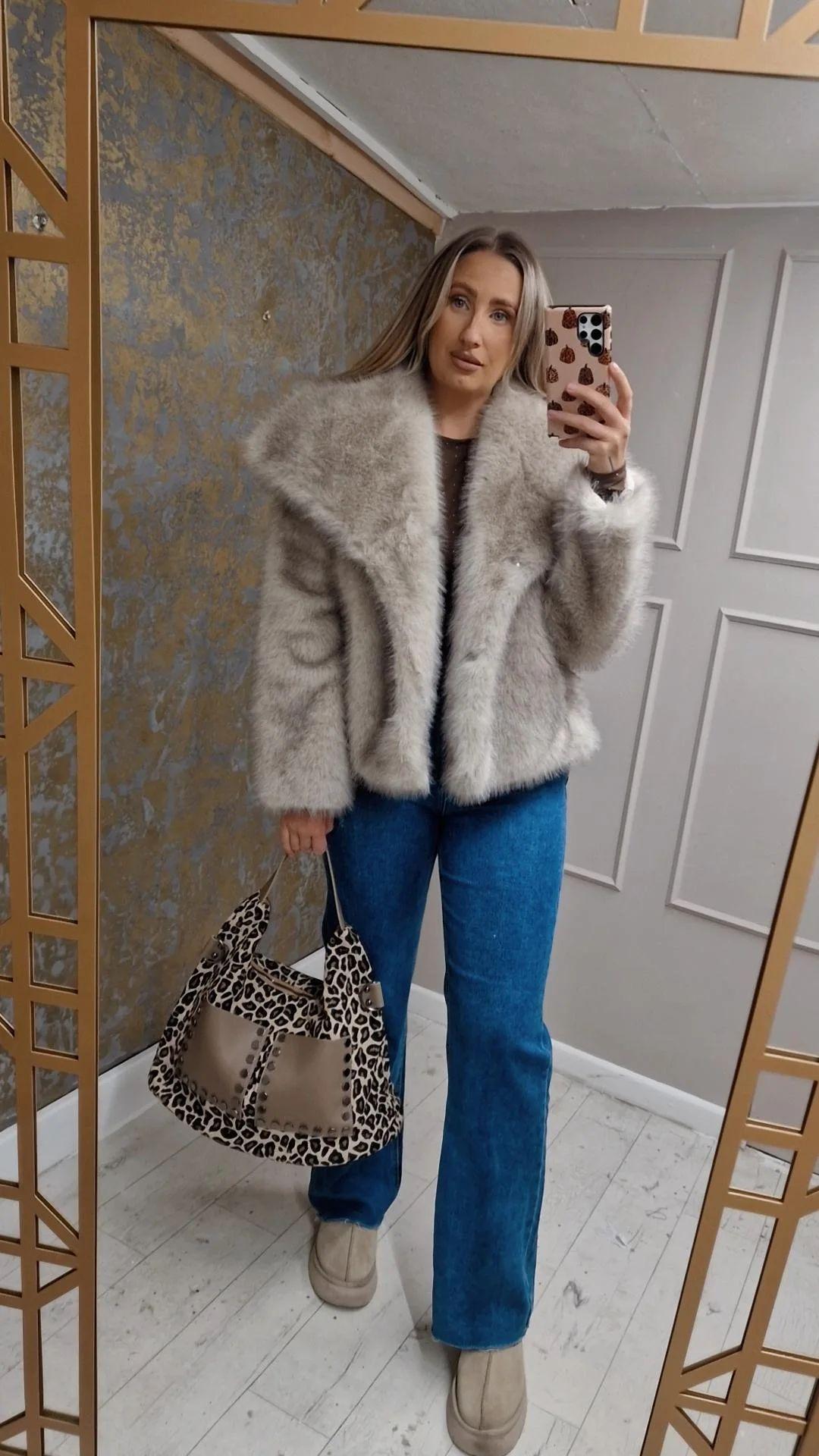 Beige LUXE Faux Fur