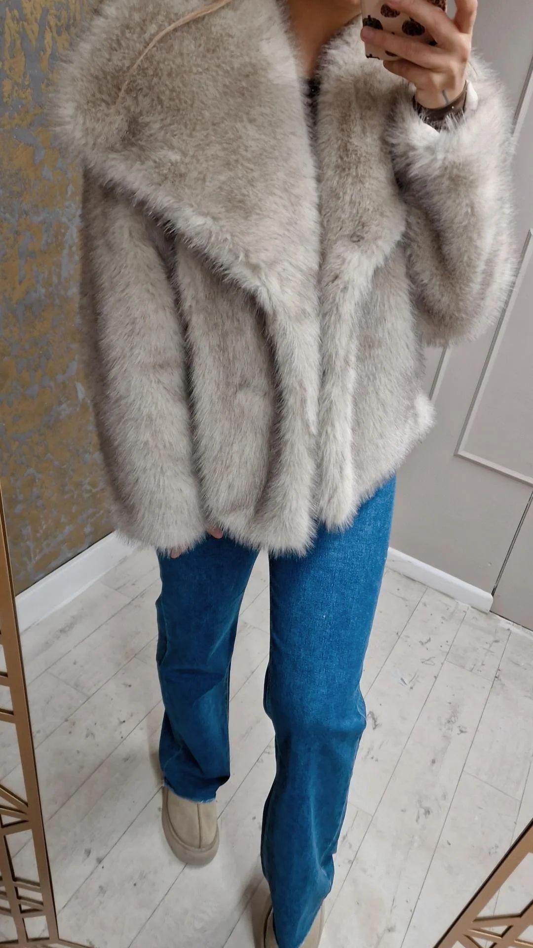 Beige LUXE Faux Fur