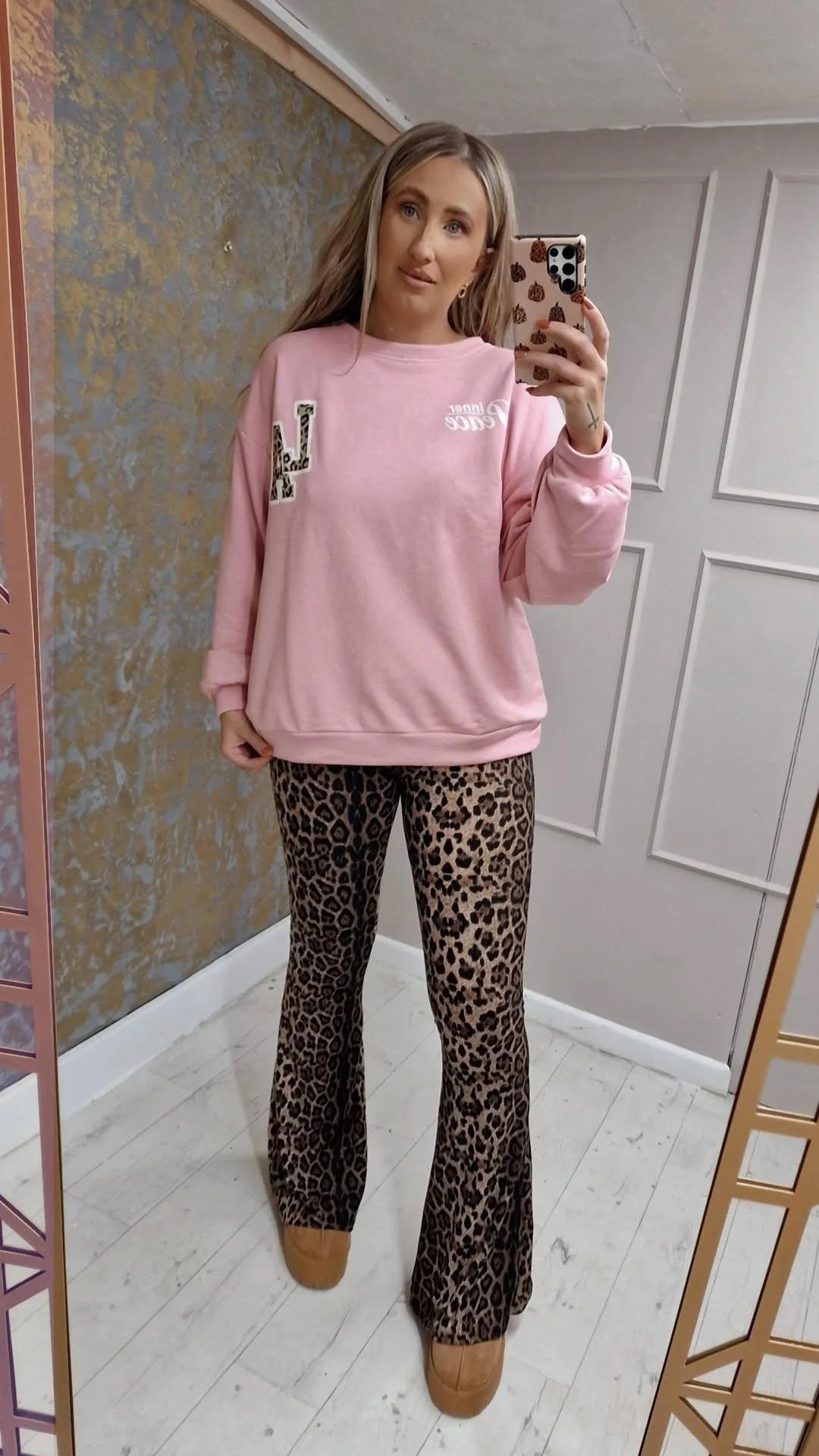 LA Leopard Detail Sweatshirt 3 Colours