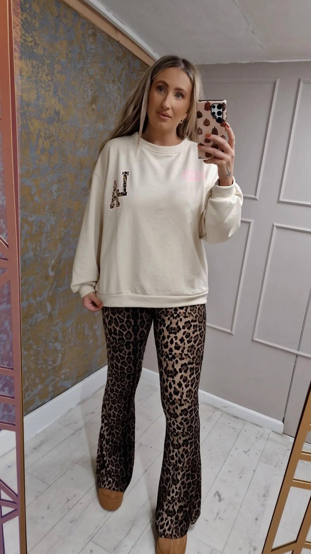 LA Leopard Detail Sweatshirt 3 Colours