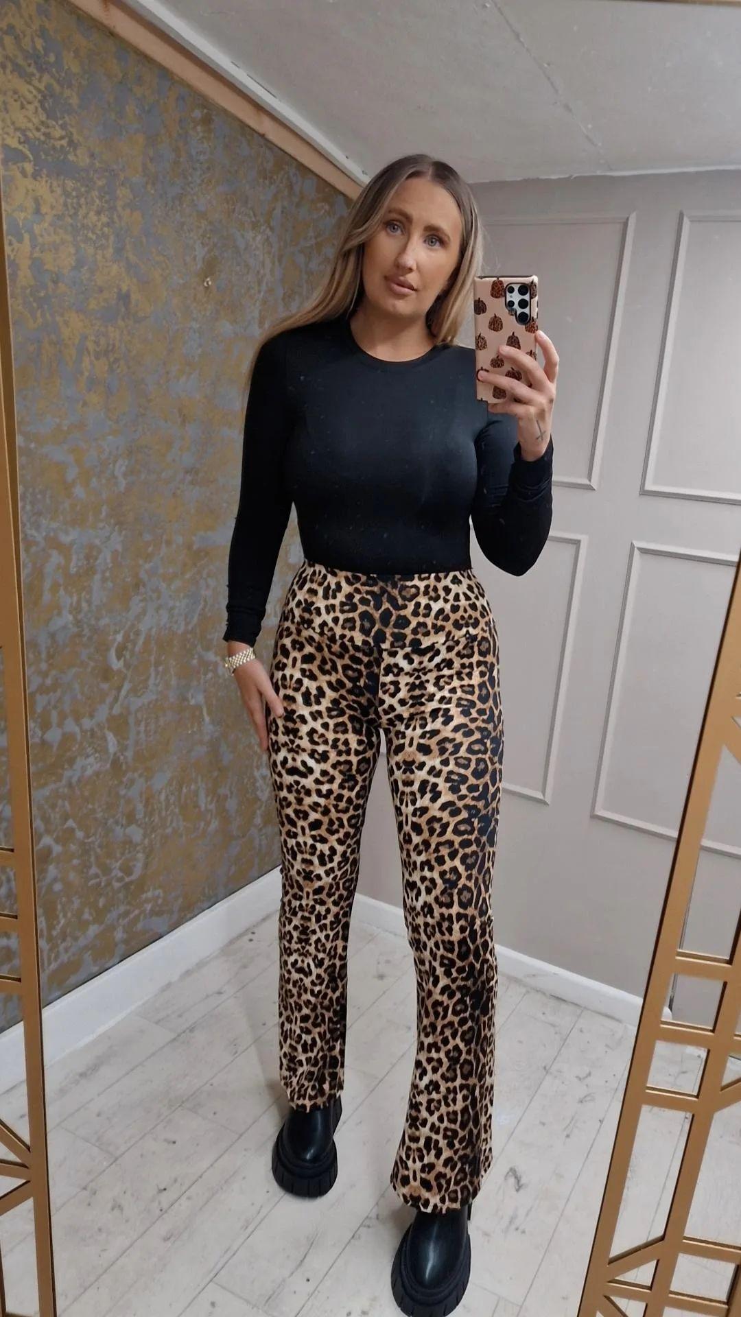 Leopard Kickflare Leggings