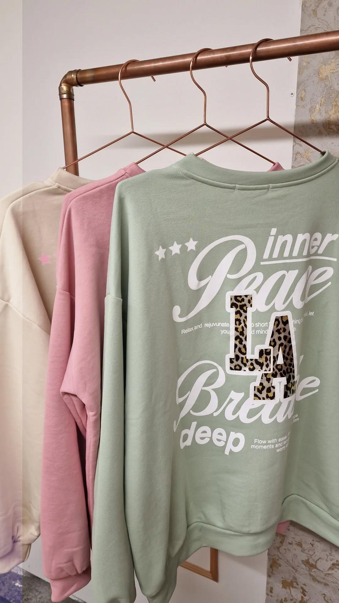 LA Leopard Detail Sweatshirt 3 Colours