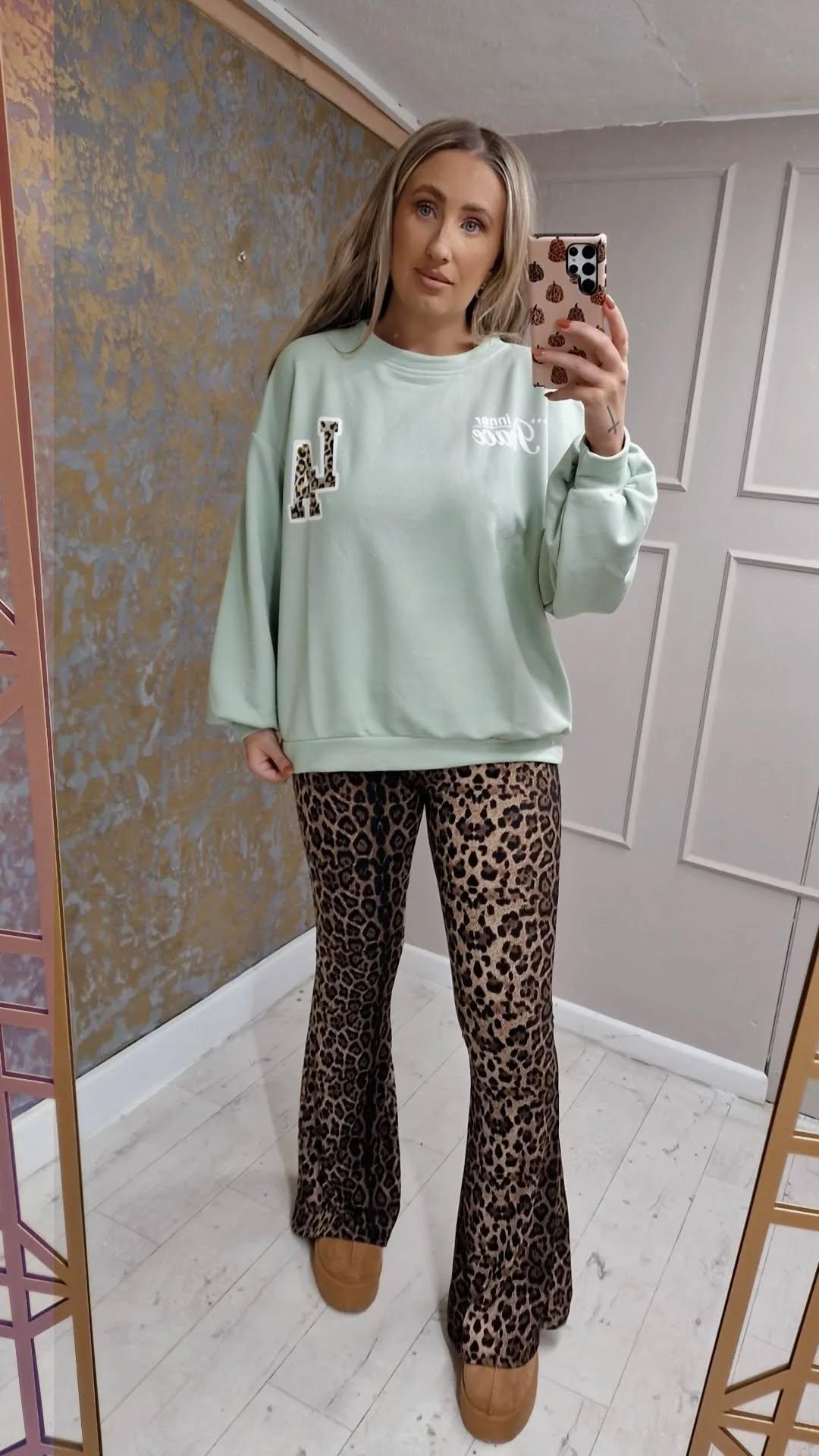 LA Leopard Detail Sweatshirt 3 Colours