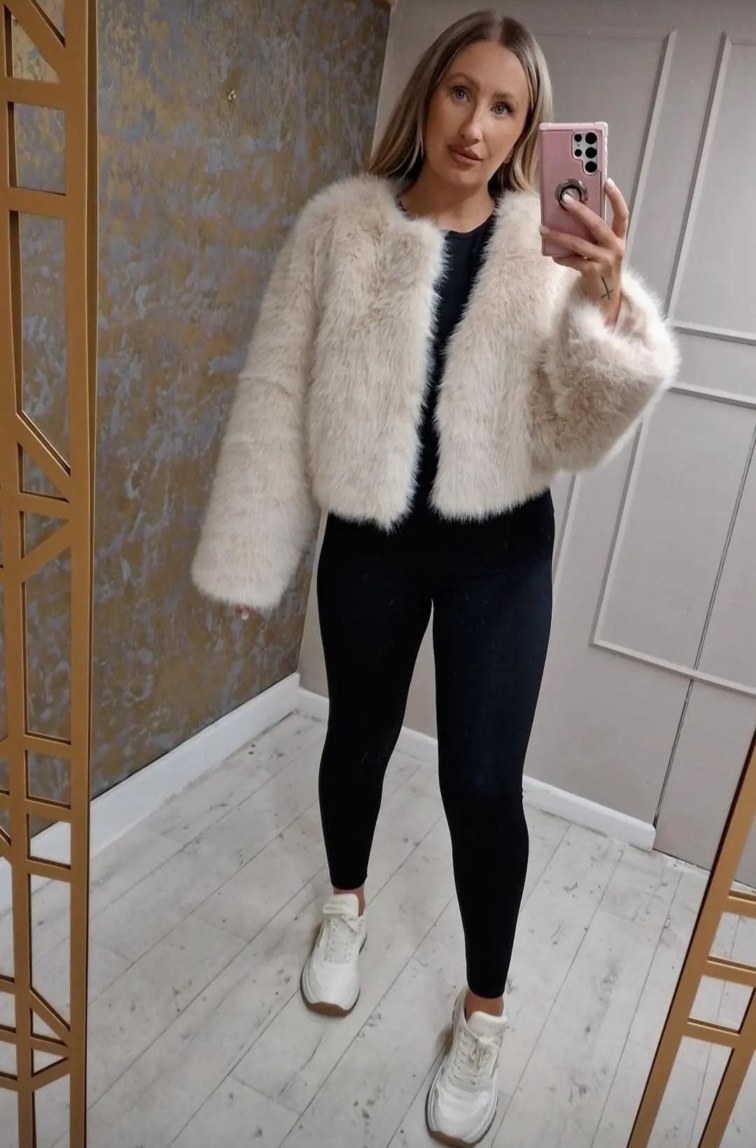 Cream Fur Coat