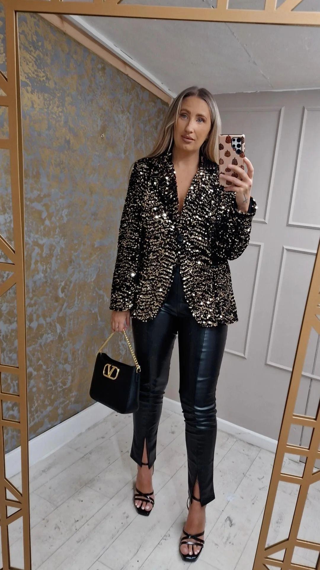 Gold Sequin Blazer