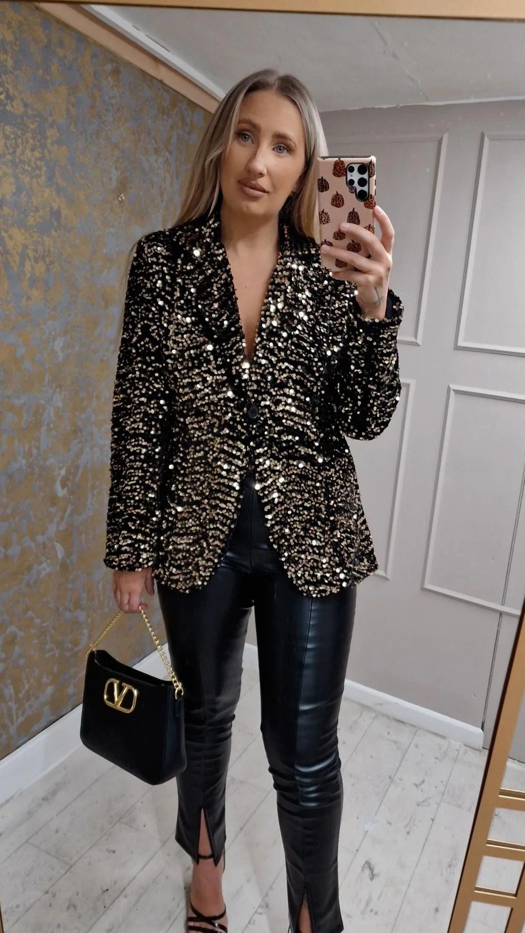 Gold Sequin Blazer